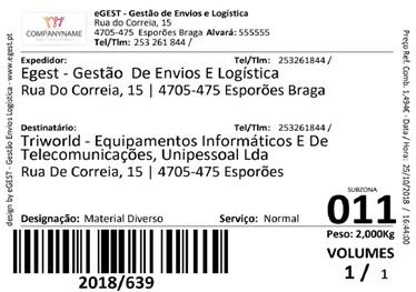 Acompanhe a sua mercadoria por etiquetas identificadoras, evitando o extravio de volumes.